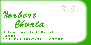 norbert chvala business card